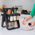 SpinMaster™ Rotating Spice Rack – 18-Piece Countertop Rack with Spinning Jars for Easy Access